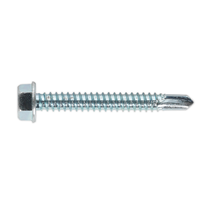 Self-Drilling Screw 6.3 x 50mm Hex Head Zinc Pack of 100