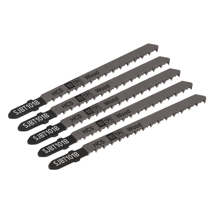 Jigsaw Blade Hard Wood 100mm 10tpi - Pack of 5