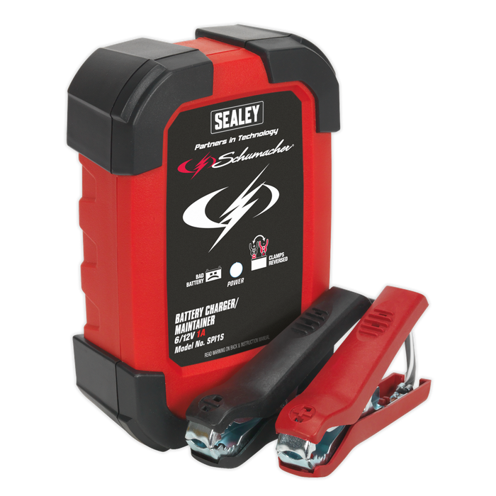 Schumacher® Intelligent Speed Charge Battery Charger/Maintainer 1A 6/12V