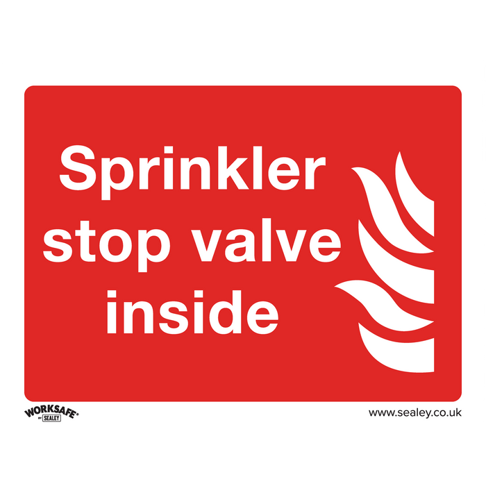 Safe Conditions Safety Sign - Sprinkler Stop Valve - Rigid Plastic