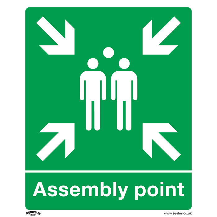 Safe Conditions Safety Sign - Assembly Point - Rigid Plastic
