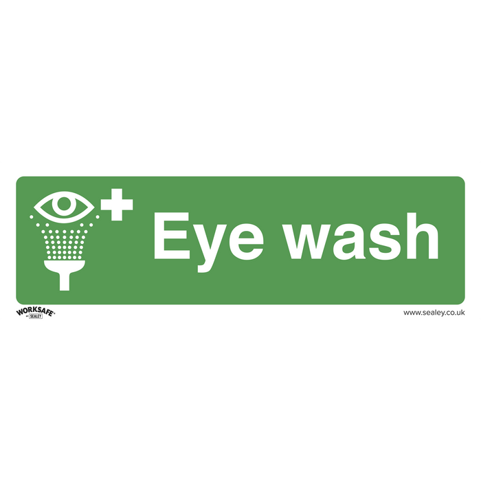 Safe Conditions Safety Sign - Eye Wash - Rigid Plastic - Pack of 10