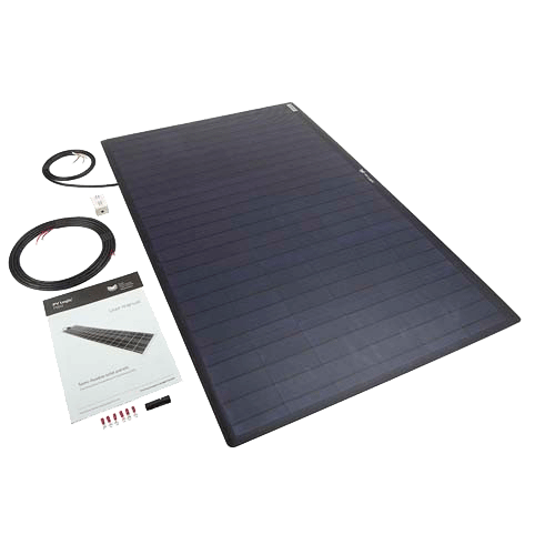 100wp Flexi PV Kit – Black – Rear Cable