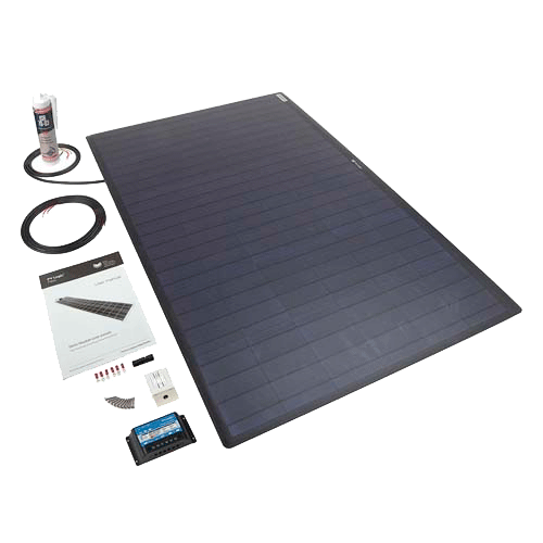 100wp Roof / Deck Top Kit – Black – Rear Cable