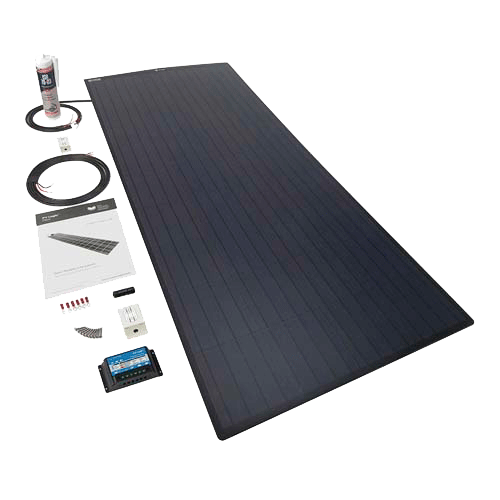 150wp Roof / Deck Top Kit – Black – Rear Cable