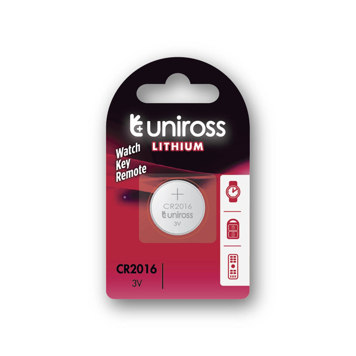 Uniross CR2016 3V LITHIUM COIN CELL (C1)