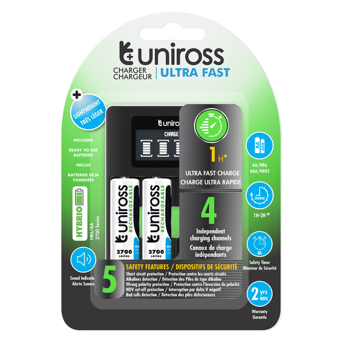 UNIROSS ULTRA FAST LCD [USB] + 4xAA2700