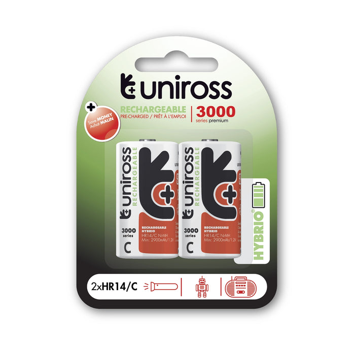 Uniross C RECHARGEABLE 3000MA HYBRIO (C2)