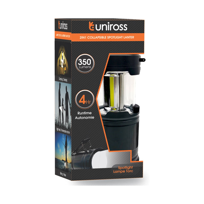 UNIROSS 2IN1 COLLAPSIBLE SPOTLIGHT LANTERN