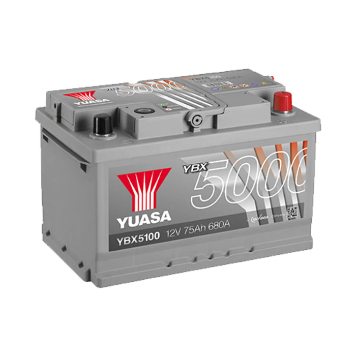 YBX5100 YUASA BATTERY SILVER 12V 75AH 710CCA (100)