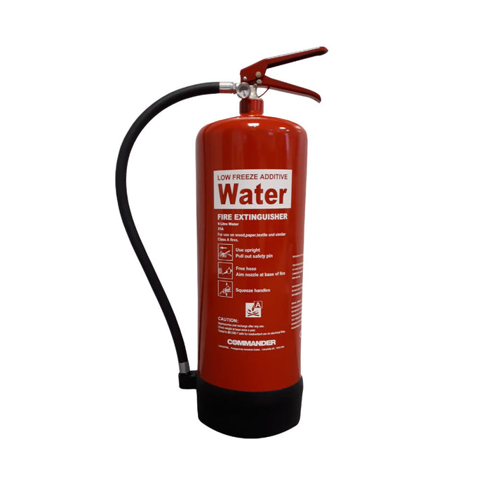 Commander Water 9ltr Pre-Filled Low Freeze Additive Fire Extinguisher