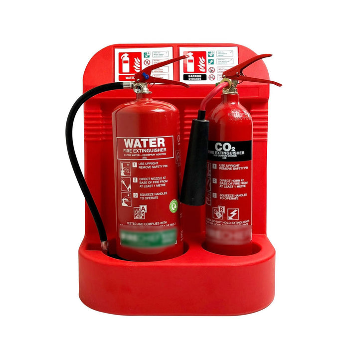 Jonesco Fire Point Moulded Pod Double Extinguisher Stand in Red JPF7 **Inc Vat**