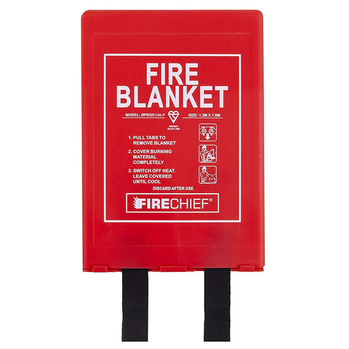 Firechief BPR3/K100-P Fire Blanket, Rigid Case, 1.2m x 1.8m