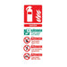 Self-Adhesive Portrait Water Extinguisher Identification Sign - SD Fire Alarms